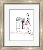 Framed French Chic II Pink on White