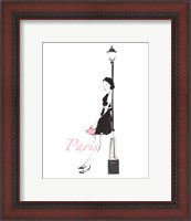 Framed French Chic III Pink on White