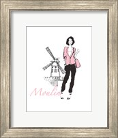 Framed French Chic IV Pink on White
