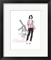 French Chic IV Pink on White Framed Print