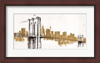 Framed Skyline Crossing Gold