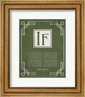 Framed If by Rudyard Kipling - Ornamental Border Green