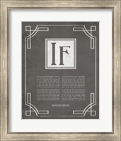 Framed If by Rudyard Kipling - Ornamental Border Gray