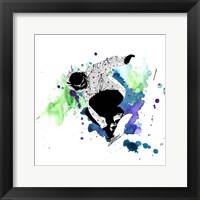 Framed Snowboarder Watercolor Splash Part II