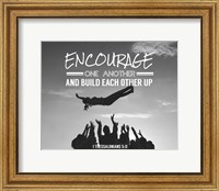 Framed Encourage One Another - Celebrating Team Grayscale