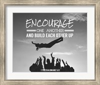 Framed Encourage One Another - Celebrating Team Grayscale