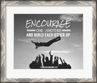 Framed Encourage One Another - Celebrating Team Grayscale