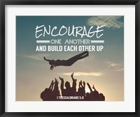 Framed Encourage One Another - Celebrating Team