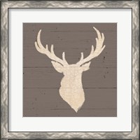 Framed 'Rustic Elegance I on Gray Wood' border=