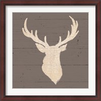 Framed Rustic Elegance I on Gray Wood