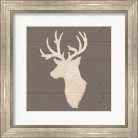 Framed Rustic Elegance II on Gray Wood