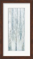 Framed Birches in Winter Blue Gray Panel III