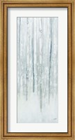 Framed Birches in Winter Blue Gray Panel II