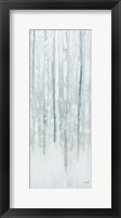 Framed Birches in Winter Blue Gray Panel II