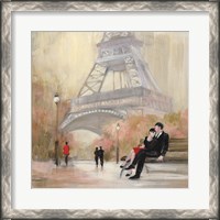 Framed Romantic Paris I Red Jacket