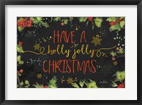 Framed Christmas Sentiments I Black