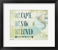 Map Sentiments III v2 Framed Print