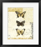 Framed 'Golden Bees n Butterflies No 2' border=