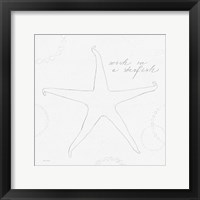 Coastal Splash I no Color Framed Print