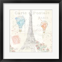 Framed 'Lighthearted in Paris V' border=