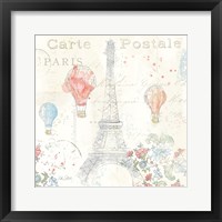 Framed 'Lighthearted in Paris IV' border=