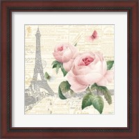 Framed 'Roses in Paris III' border=