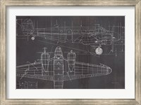 Framed Plane Blueprint I No Words Post