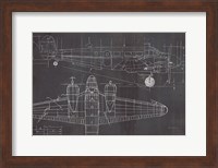 Framed Plane Blueprint I No Words Post