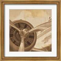 Framed Travel by Air II Sepia No Words