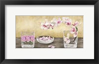 Framed Orchids and Roses Arrangement