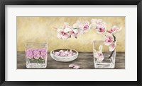 Framed Orchids and Roses Arrangement