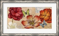 Framed Flowers and Butterflies (Neutral)