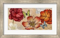 Framed Flowers and Butterflies (Neutral)