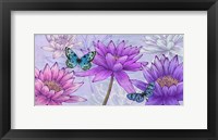 Framed Nympheas and Butterflies