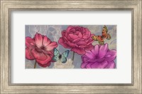 Framed Roses and Butterflies (Ash)