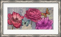 Framed Roses and Butterflies (Ash)