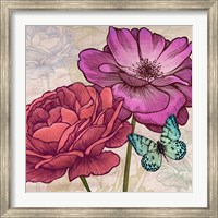 Framed Roses and Butterflies (detail)