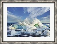 Framed Waves breaking, Iceland