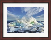 Framed Waves breaking, Iceland