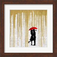 Framed Romance in the Rain (Gold, detail)