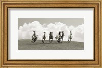 Framed Herd of Wild Horses (BW)