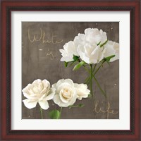 Framed 'White Roses' border=