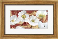 Framed Washed Poppies (Red & Gold)