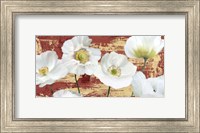 Framed Washed Poppies (Red & Gold)