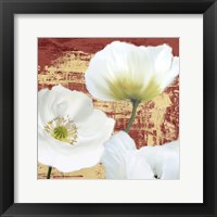 Framed Washed Poppies (Red & Gold) II