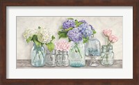 Framed Flowers in Mason Jars