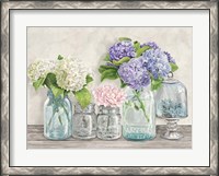 Framed Flowers in Mason Jars (detail)