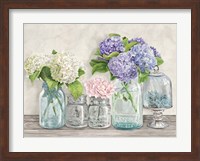 Framed Flowers in Mason Jars (detail)