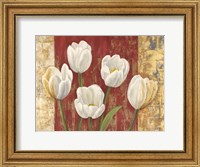 Framed Tulips on Royal Red