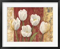 Framed Tulips on Royal Red